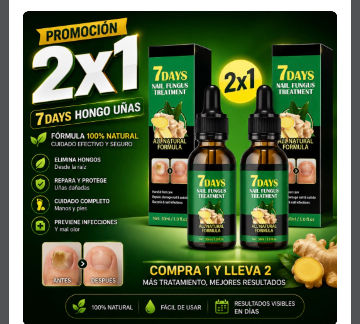 7 DAYS - HONGO UÑAS ( 2 x 1 )